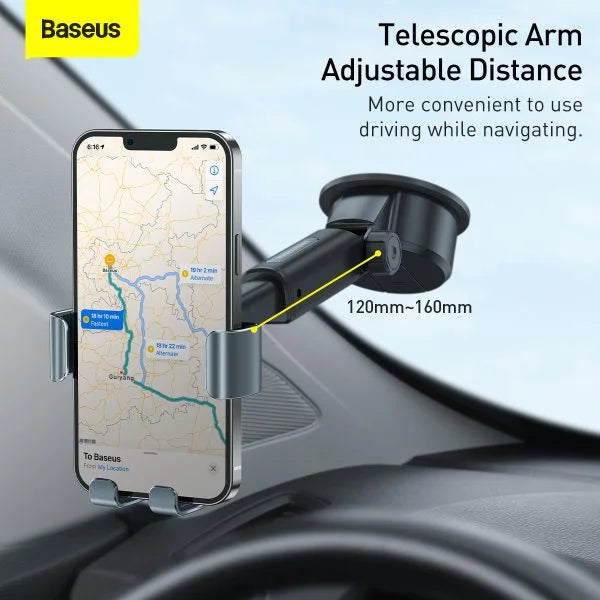 Support de support de voiture gravitaire de réservoir Baseus avec ternissement de base d'aspiration noir-Noir -SUYL-TK01