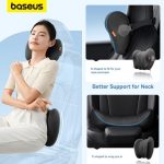 Baseus Pack ComfortRide Series Car Headrest/Lumbar Pillow Combo Set Cluster – Noir – C20036404111-00