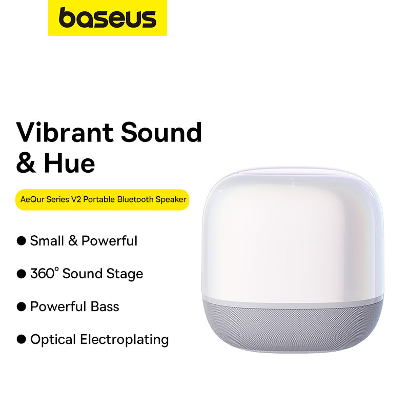 Baseus Enceinte Bluetooth Sans Fil haut parleur – Blanc (A20050500211-00)