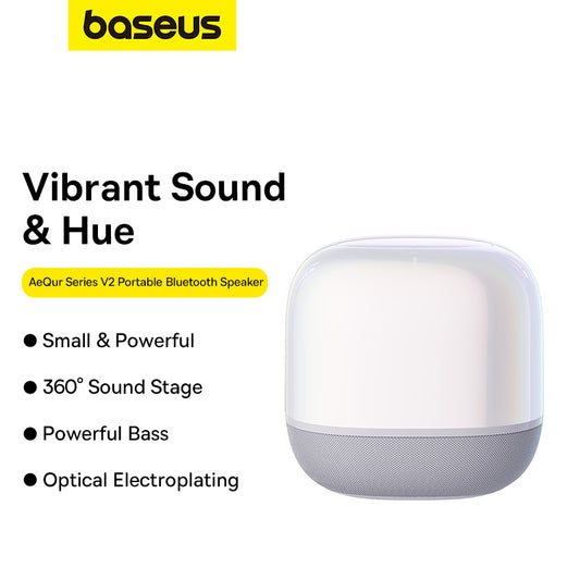 Baseus Enceinte Bluetooth Sans Fil haut parleur   – Blanc (A20050500211-00)
