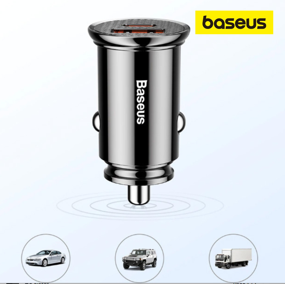 Baseus Chargeur de voiture USB 4.8A – Noir (CCALLP-01)