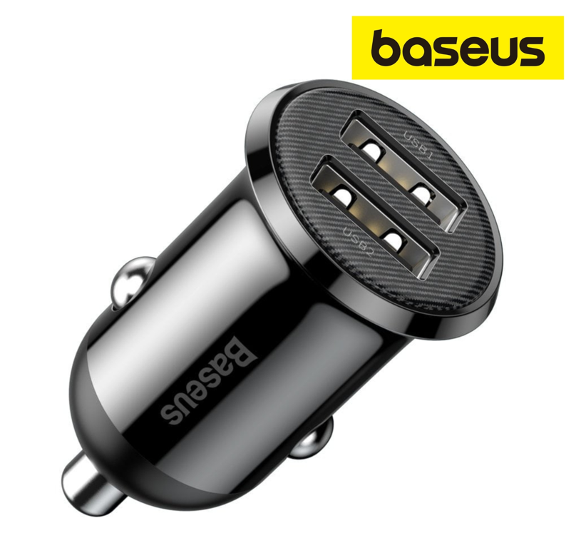 Baseus Chargeur de voiture USB 4.8A – Noir (CCALLP-01)