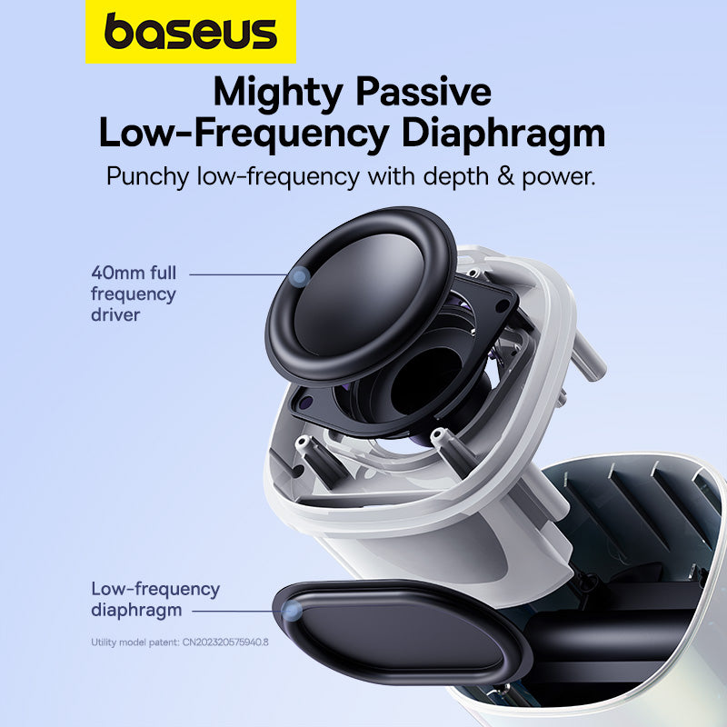 Baseus Enceinte Bluetooth Sans Fil haut parleur – Blanc (A20050500211-00)