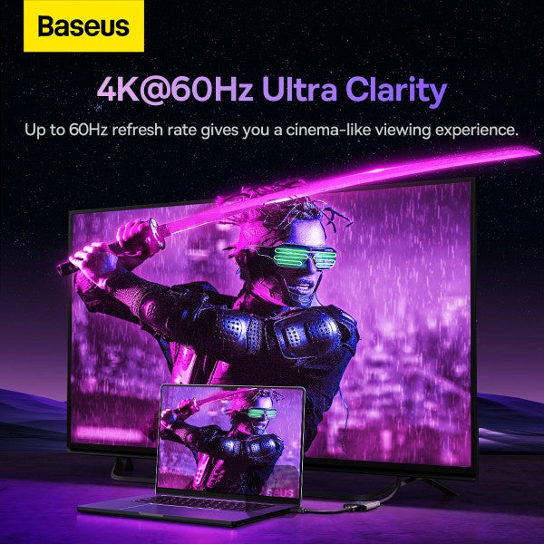 Baseus AirJoy Series 2-en-1 Commutateur HDMI bidirectionnel – Cluster Noir (B01331105111-00) :