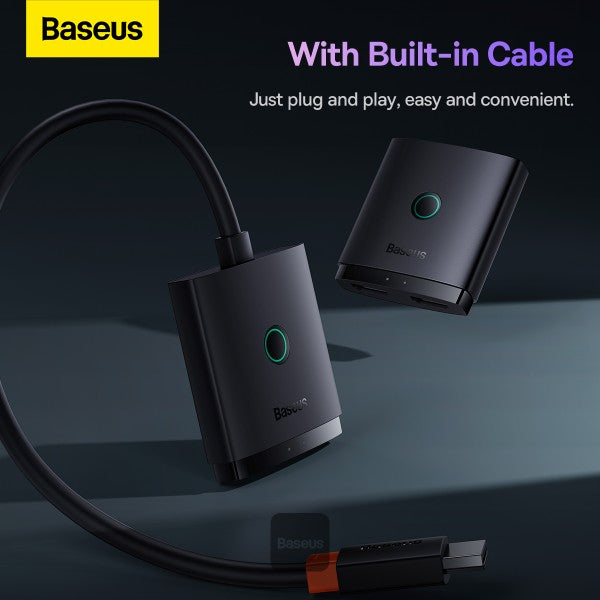 Baseus AirJoy Series 2-en-1 Commutateur HDMI bidirectionnel – Cluster Noir (B01331105111-00) :