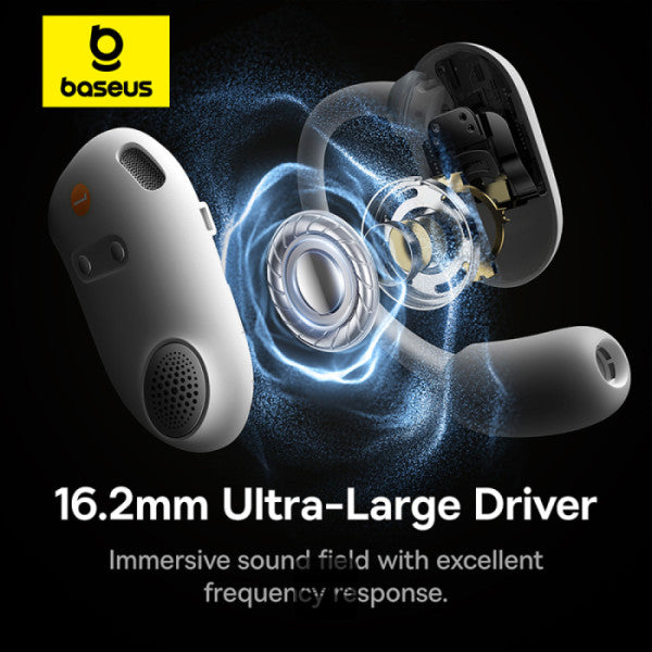 Baseus Eli Sport 1 – Écouteurs Open-Ear TWS pour le Sport (Blanc Stellar - A00064400221-00)