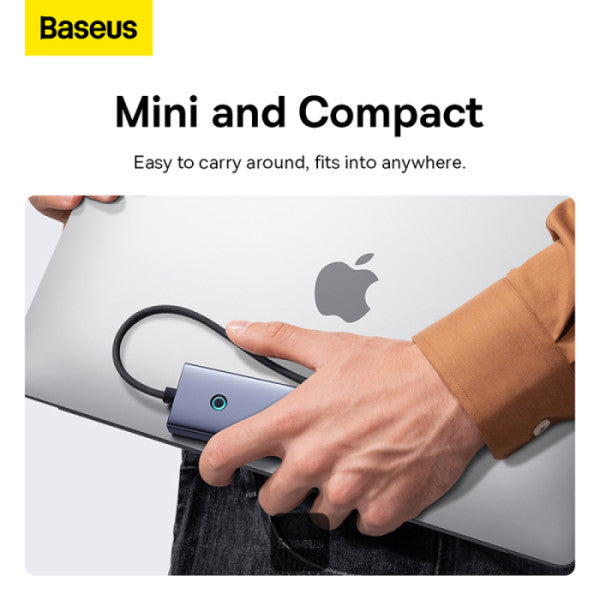 Baseus Adaptateur Hub USB 4 en 1 / USB-C vers USB 3.0 Gris (B0005280A813-03)