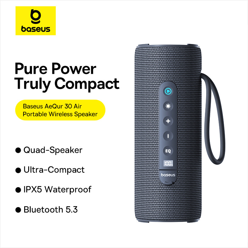 Baseus AeQur 30 Air – Enceinte Bluetooth Portable (Gris Crépuscule) A20072600826-00