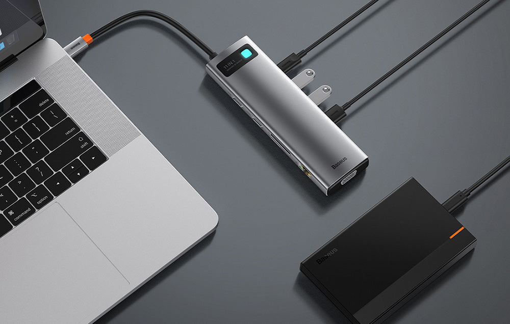 Adapteur Baseus 11-in-1 /Type-C HUB – Gris – CAHUB-CT0G