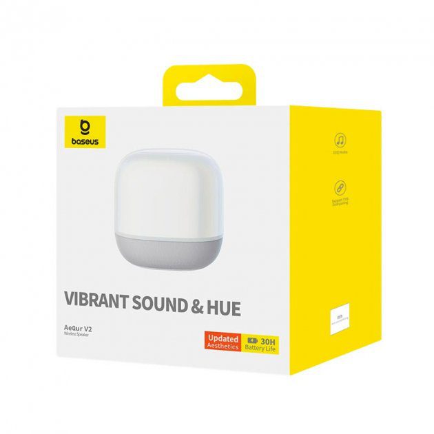 Baseus Enceinte Bluetooth Sans Fil haut parleur – Blanc (A20050500211-00)