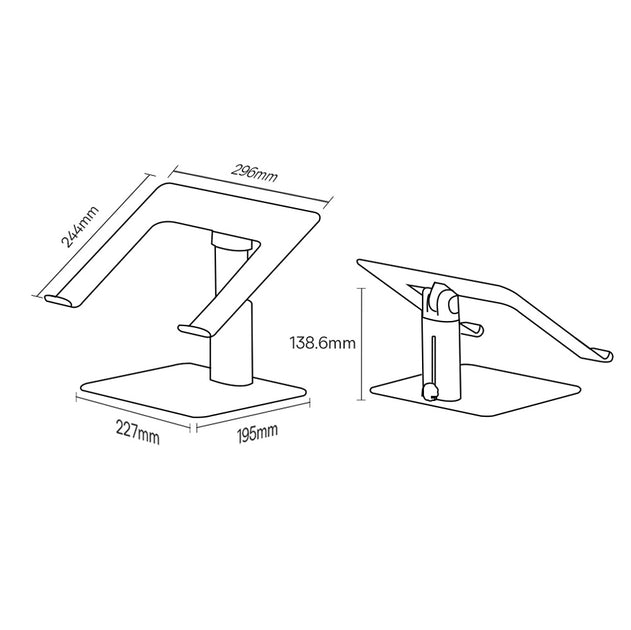 Baseus support réglable antidérapant pour ordinateur portable – LUJS000012