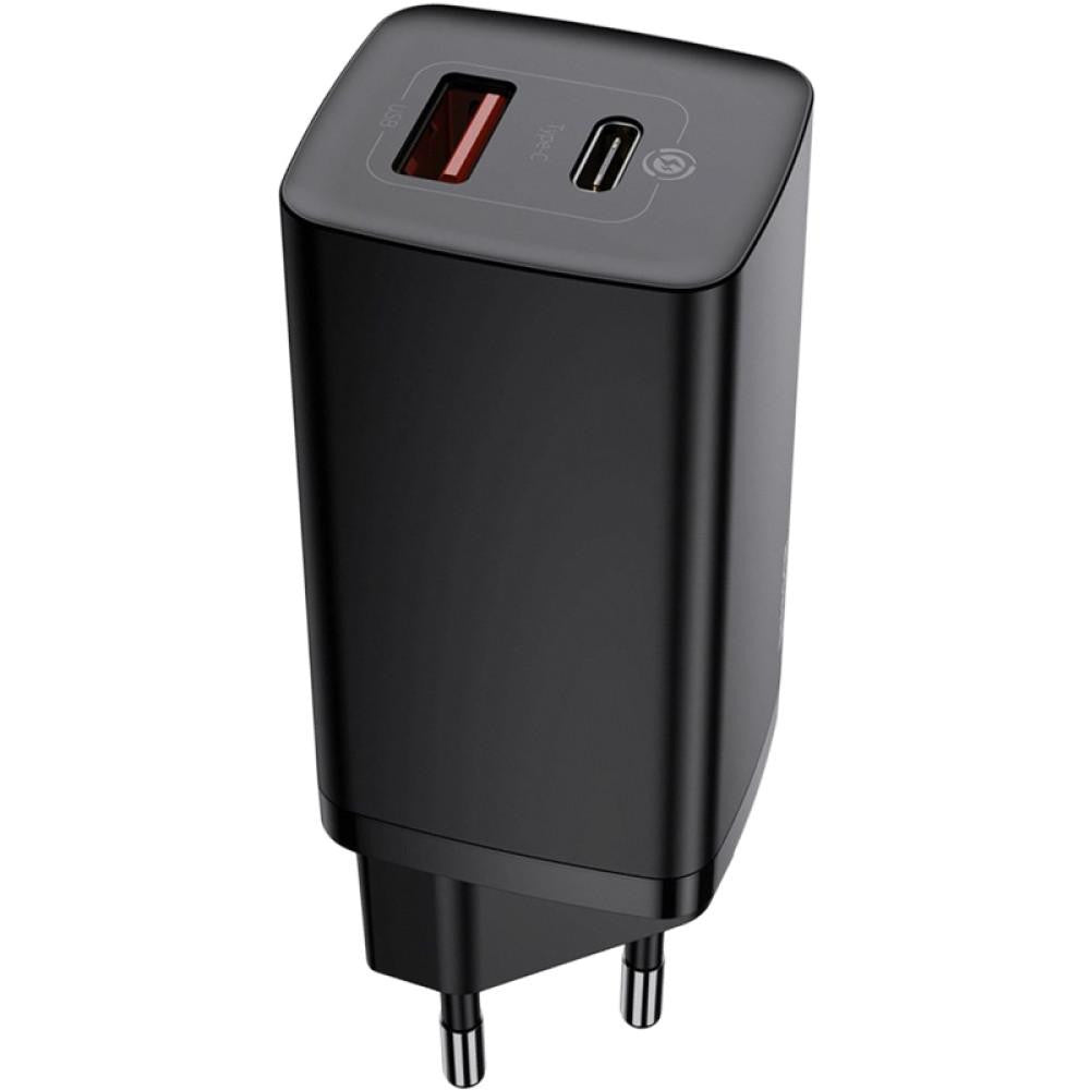 Baseus Chargeur USB + Type C – QC 3.0 PD 3.0 65W 3A -noir-CCGAN2L-B01