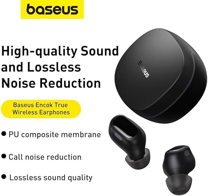 BASEUS Écouteurs sans fil WM01 Noir (NGTW240001)