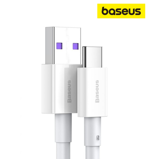 Cable baseus USB to Type-C, 100W, 6A,1m White/ Superior Series Cable/CAYS001302
