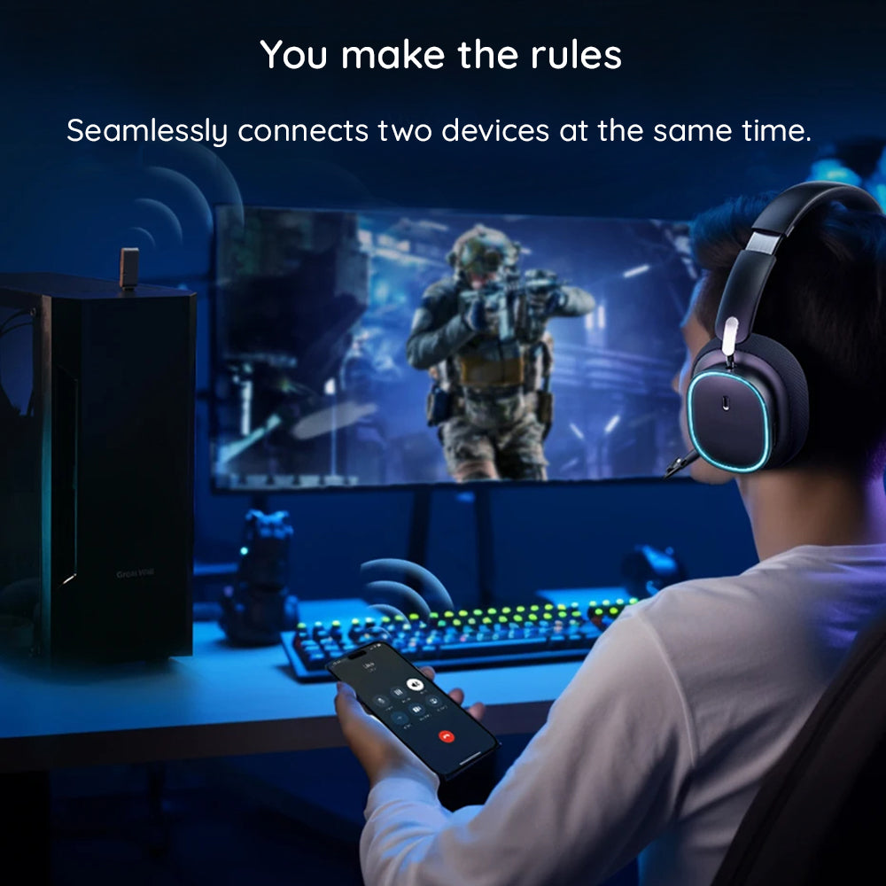 Baseus AeQur GH02 – Casque Gaming Sans Fil (Cluster Black - A00050800113-Z1)