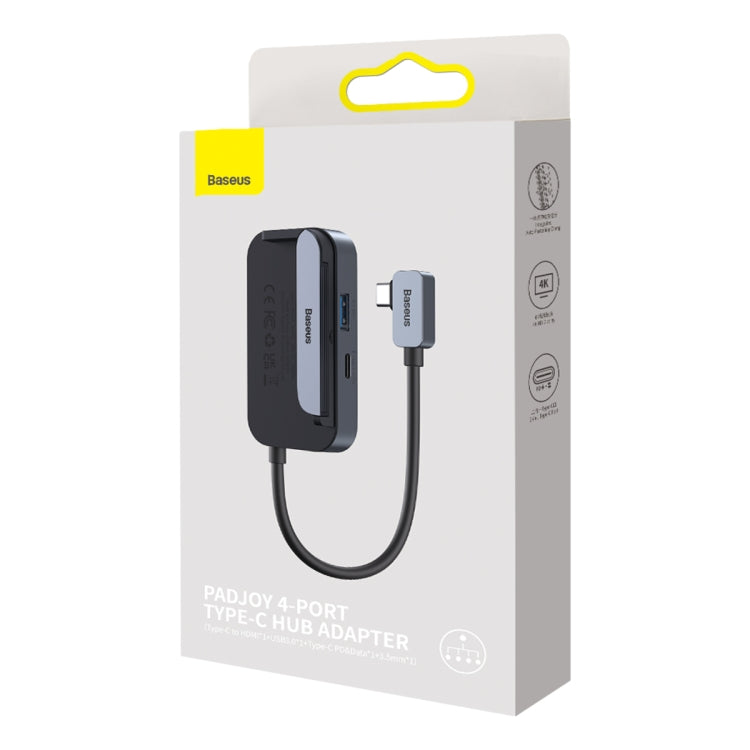 Baseus Adaptateur HUB 4 en 1 USB-C / Type-C vers USB3.0 + HDMI + USB-C / Type-C + Jack – WKWJ000013