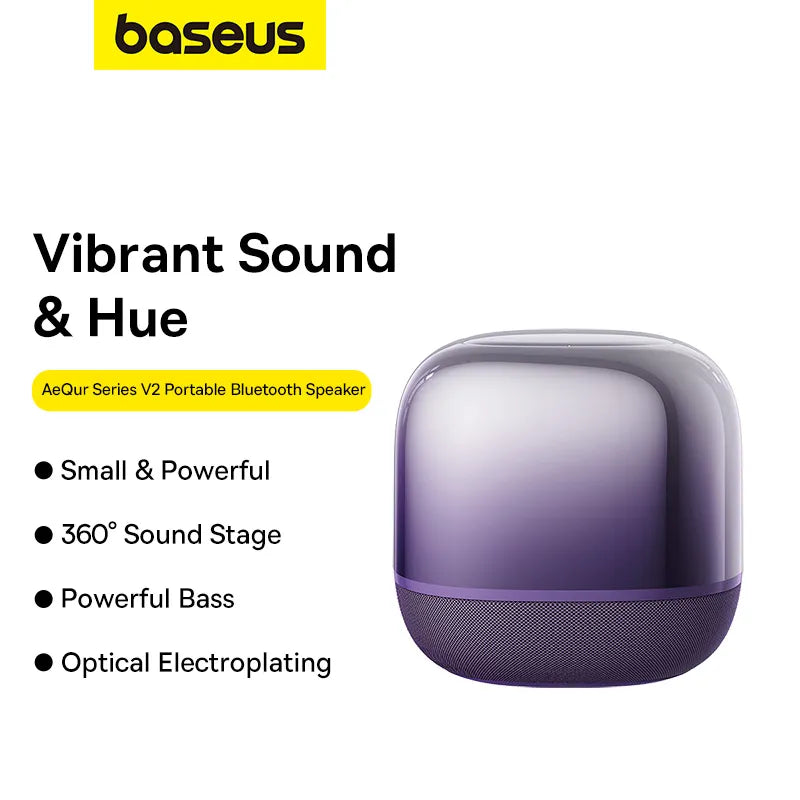 Baseus Enceinte Bluetooth Sans Fil haut parleur – VIOLET ( a20056200521-00)