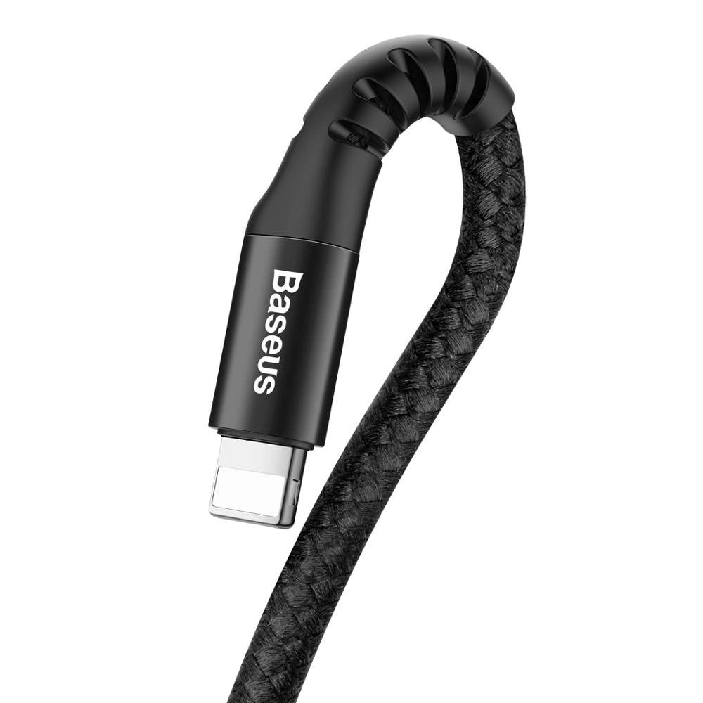 Baseus Fish Eye Spring Data Cable USB vers Lightning 2A 1m – Noir (CALSR-01)