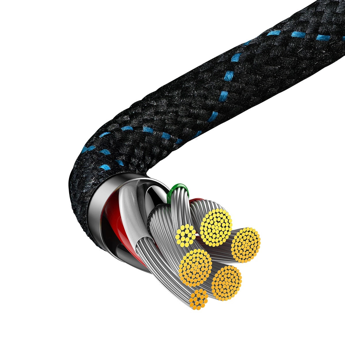 Baseus Câble USB vers Type-C 100W / 1M Noir + Bleu (CAVP000421)