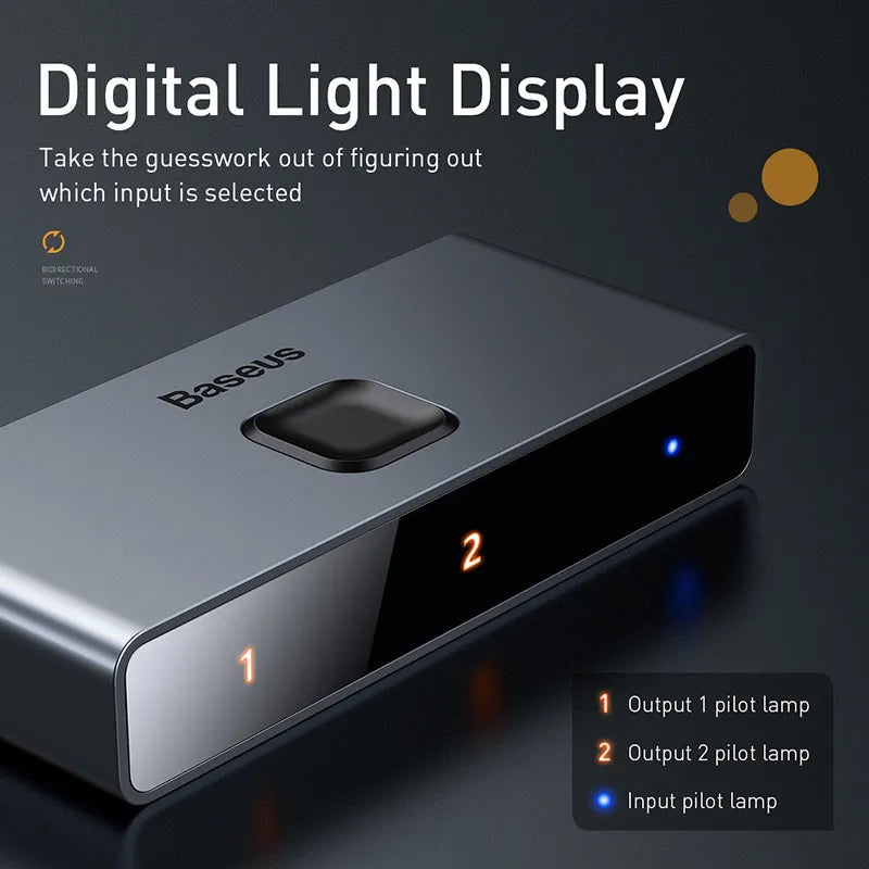 Baseus Hdmi 2in1Or 1in2 -CAHUB-BC0G