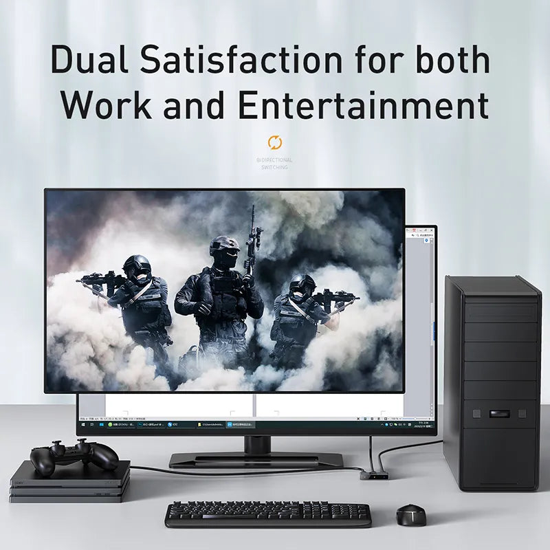 Baseus Hdmi 2in1Or 1in2 -CAHUB-BC0G