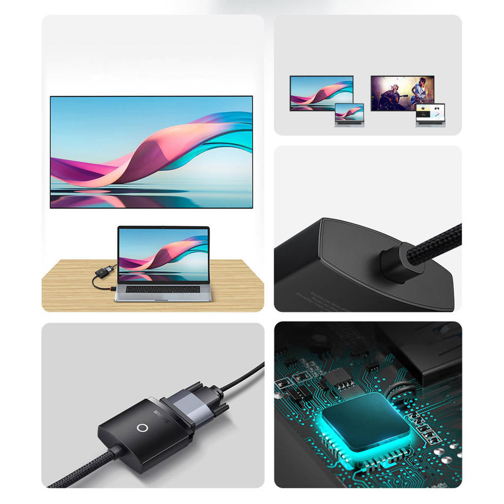 L'adaptateur Baseus HDMI vers VGA Noir (WKQX010001)