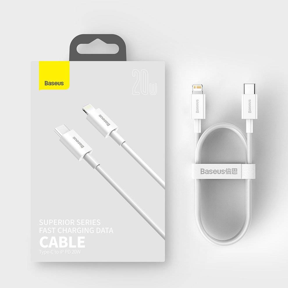 Câble Baseus de données de charge rapide Type-C to iPhone PD 20W – CATLYS-A02