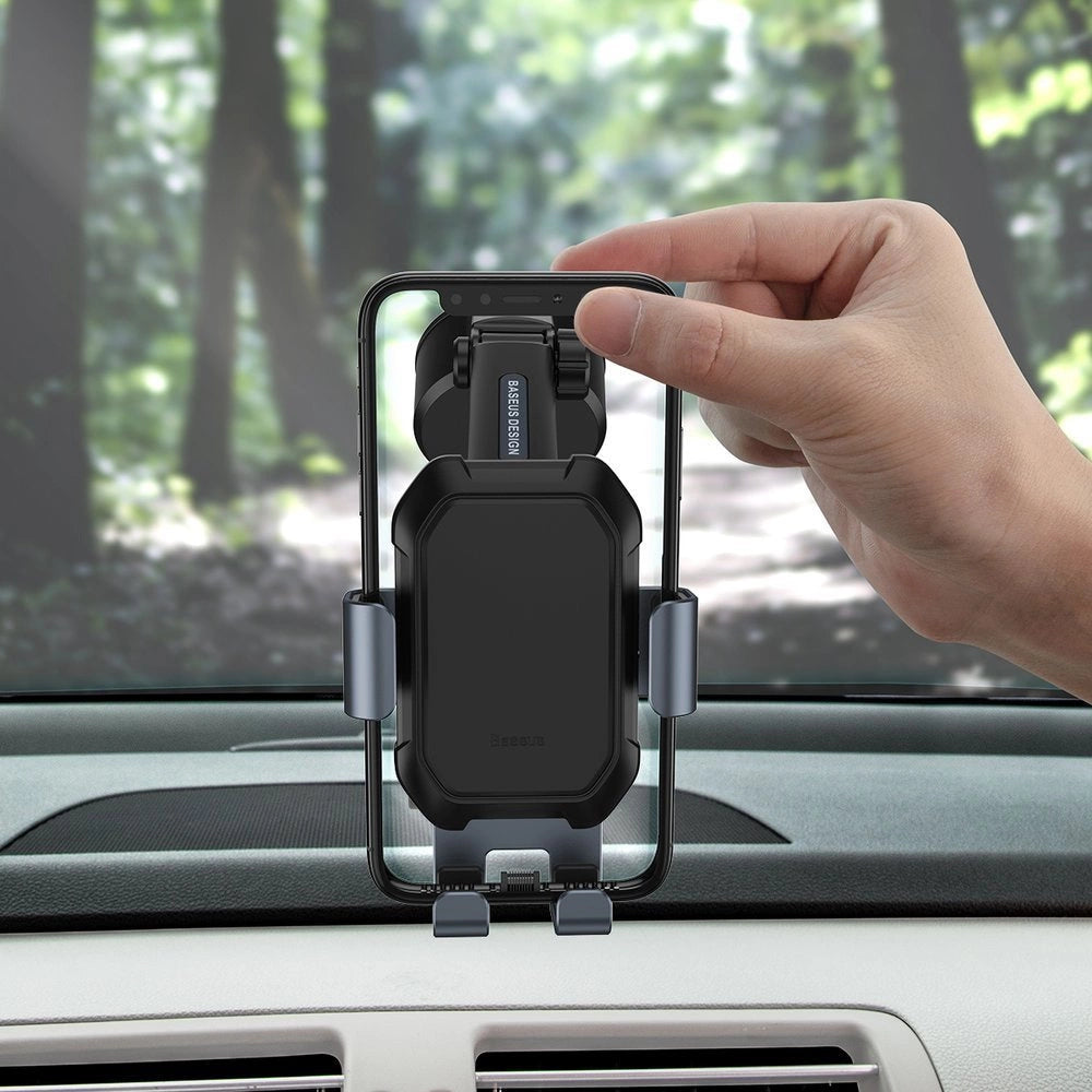 Support de support de voiture gravitaire de réservoir Baseus avec ternissement de base d'aspiration noir-Noir -SUYL-TK01