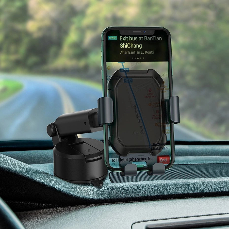 Support de support de voiture gravitaire de réservoir Baseus avec ternissement de base d'aspiration noir-Noir -SUYL-TK01