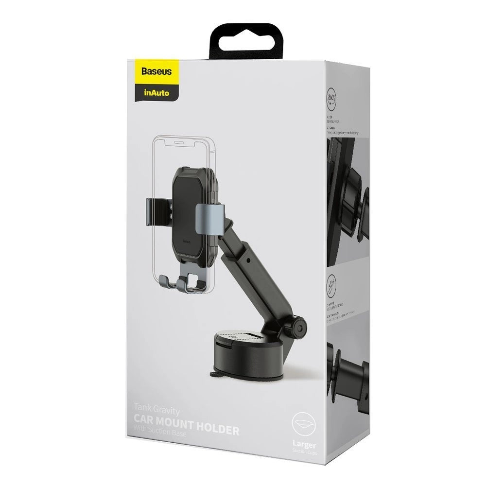 Support de support de voiture gravitaire de réservoir Baseus avec ternissement de base d'aspiration noir-Noir -SUYL-TK01