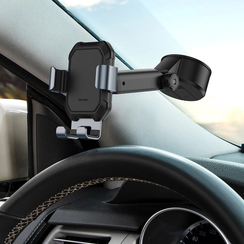 Support de support de voiture gravitaire de réservoir Baseus avec ternissement de base d'aspiration noir-Noir -SUYL-TK01