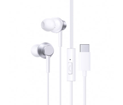 Baseus Encok CZ11 Type-C Wired Headphone, In-Ear Headset USB-C Earphone With Mic - BLANC - A00164300213-Z1