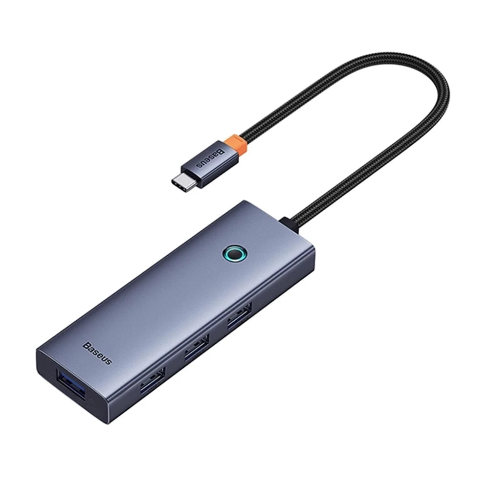 Baseus Adaptateur Hub USB 4 en 1 / USB-C vers USB 3.0 Gris (B0005280A813-03)