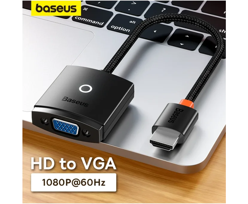 Adaptateur convertisseur Baseus HDMI - VGA (WKQX010001) noir
