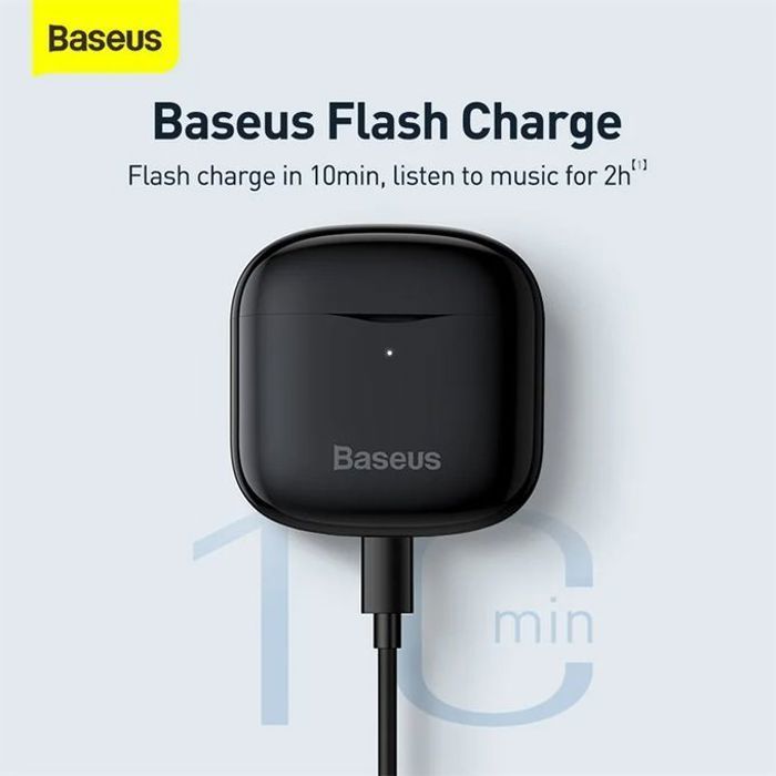 écouteurs Baseus Bowie E3 sans fil Bluetooth -Noir -NGTW080001