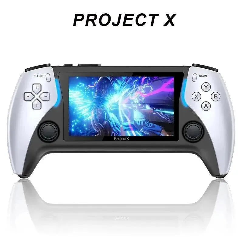 Console de jeu vidéo de poche portable Project X, 128 Go, plus de 40000 jeux, écran IPS 4.3