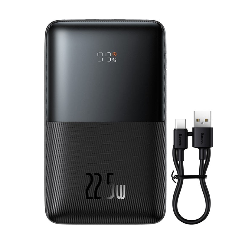 BEST OFFRE🔥 = Power bank Baseus  20000mAh USB Type-C 22.5W Noir  – PPBD040301  = 🎁 Baseus Cable USB to Type-C 66W 2m White fast charge -CATYS-A02  🎁