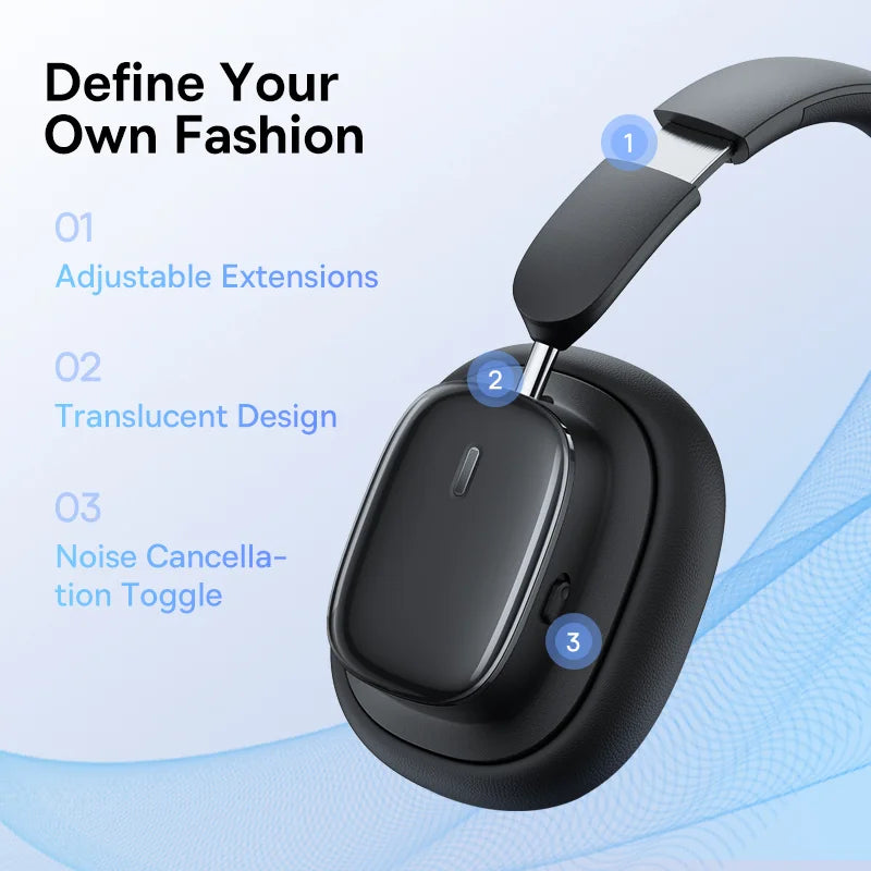 Baseus Casque Bowie H1i  Sans Fil – Wireless Headphones NOIR (A00050402113-00)