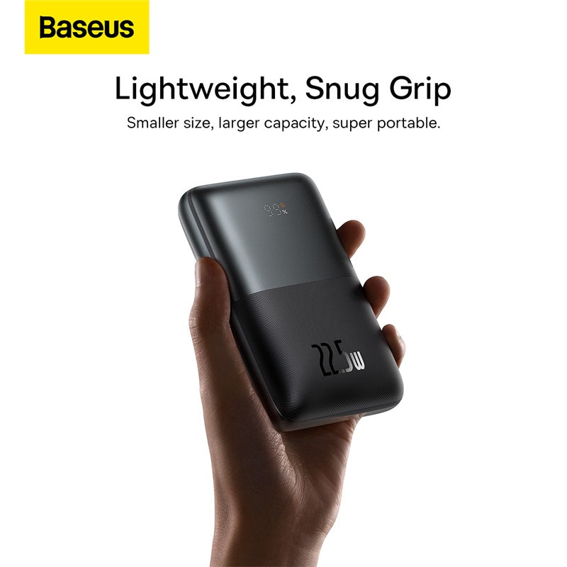 BEST OFFRE🔥 = Power bank Baseus  20000mAh USB Type-C 22.5W Noir  – PPBD040301  = 🎁 Baseus Cable USB to Type-C 66W 2m White fast charge -CATYS-A02  🎁