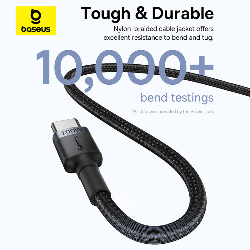 Baseus 2 Câble de charge USB-C vers USB-C 100W (1 m, lot de 2) – Noir + Gris – P10318306003-00