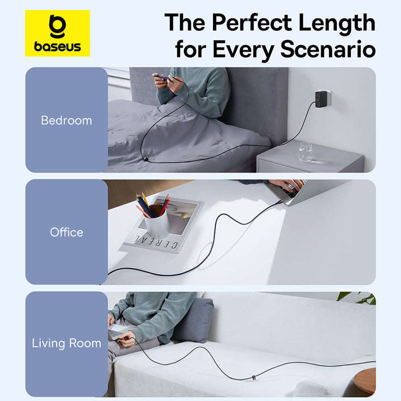 Baseus 2 Câble de charge USB-C vers USB-C 100W (1 m, lot de 2) – Noir + Gris – P10318306003-00