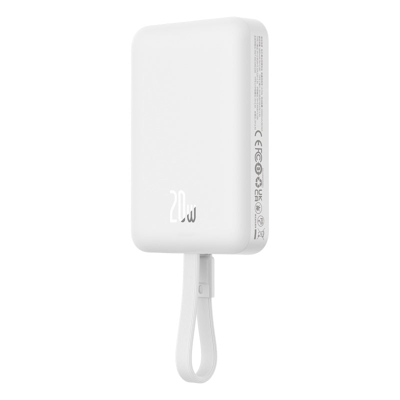 Baseus Magnetic Mini Wireless Fast Charge Power Bank iP Edition 10000mAh 20W – Blanc – P10022109223-00
