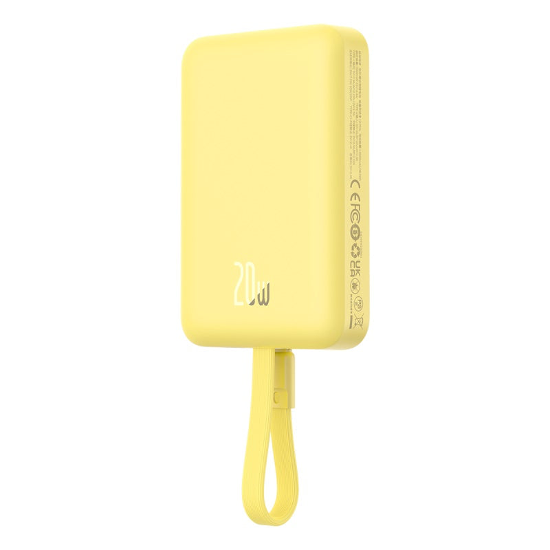 Baseus Magnetic Mini Wireless Fast Charge Power Bank iP Edition 10000mAh 20W – Jaune – P10022109Y23-00