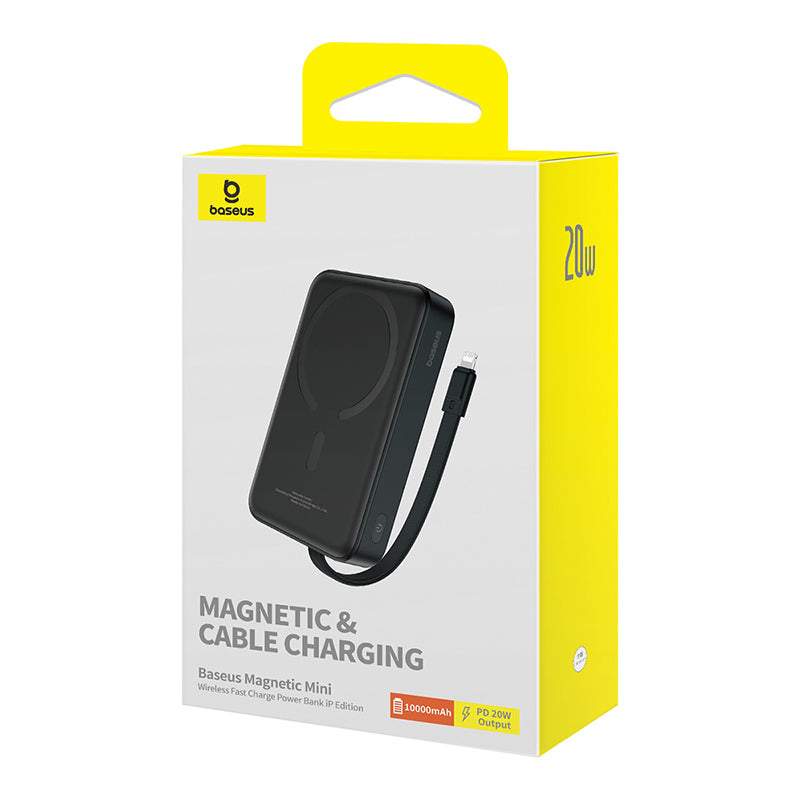 Baseus Magnetic Mini Wireless Fast Charge Power Bank iP Edition 10000mAh 20W – Noir – P10022109113-00