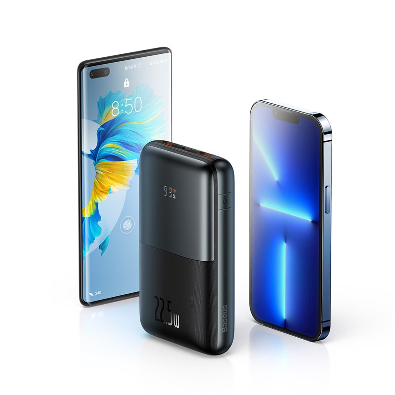 BEST OFFRE🔥 = Power bank Baseus  20000mAh USB Type-C 22.5W Noir  – PPBD040301  = 🎁 Baseus Cable USB to Type-C 66W 2m White fast charge -CATYS-A02  🎁