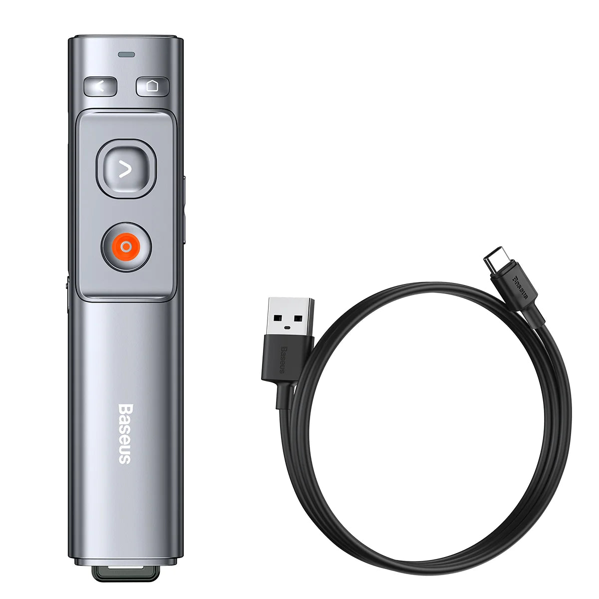 BASEUS ORANGE DOT WIRELESS PRESENTER-  Télécommande de Présentation Sans Fil - ACFYB-0G - GREY