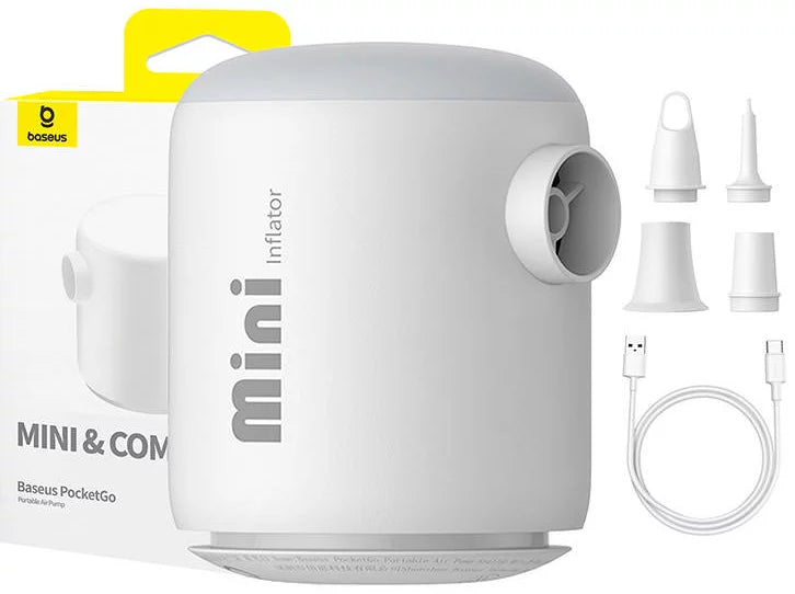 Pompe à air portable Baseus PocketGo – Blanche C11157700221-00