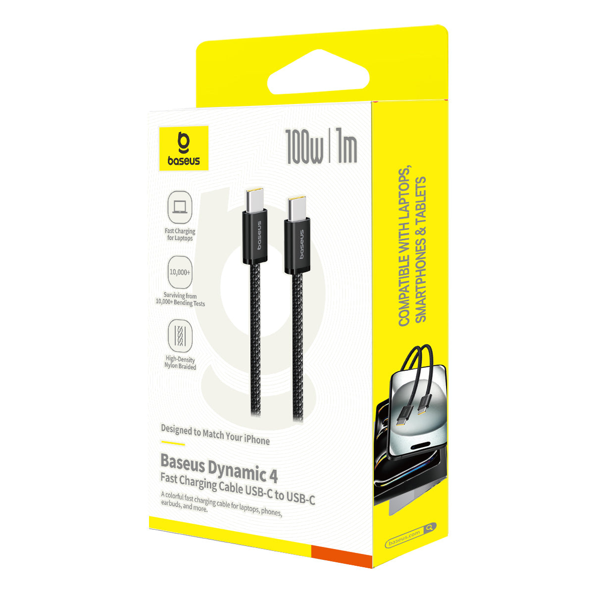 Baseus Dynamic 4 Câble 100W Rapide 1m USB-C vers USB-C – P10381400111-00