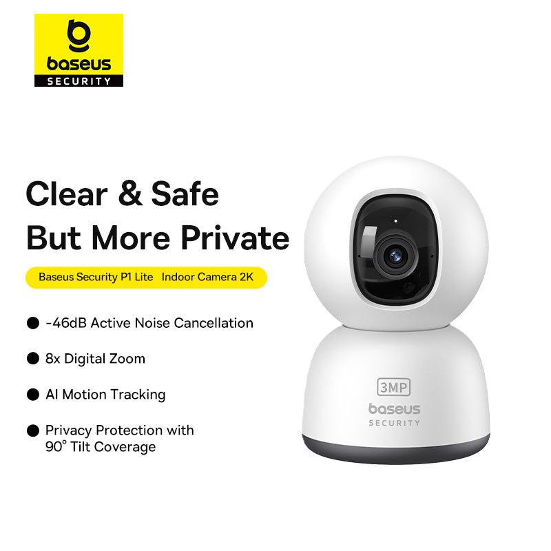 Baseus Security P1 Lite – Caméra de Surveillance Intérieure 2K (3MP) - S0TV002132