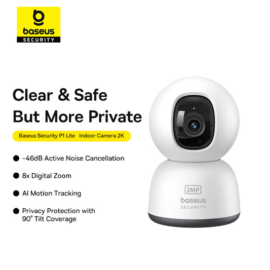Baseus Security P1 Lite – Caméra de Surveillance Intérieure 2K (3MP) - S0TV002132